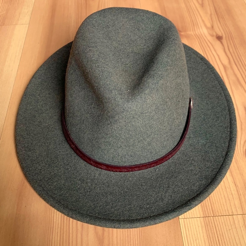 Stetson crushable green wool hat